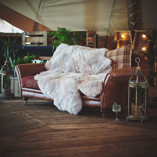Layering Texture: How to Style a Sofa with Sheepskin & Cushions