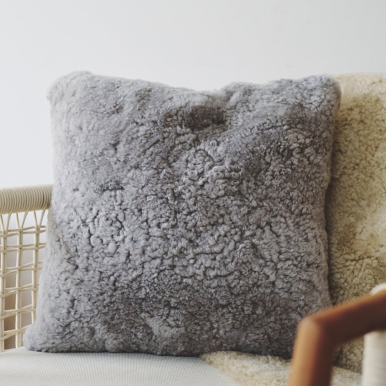 Grey Shearling